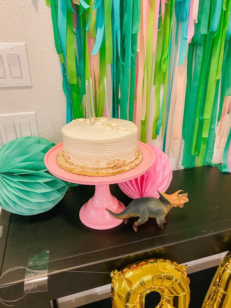 Girly Dinosaur Backdrop - Oh My Darling Party Co-bubblegumdefaultdinosaur #Fringe_Backdrop#