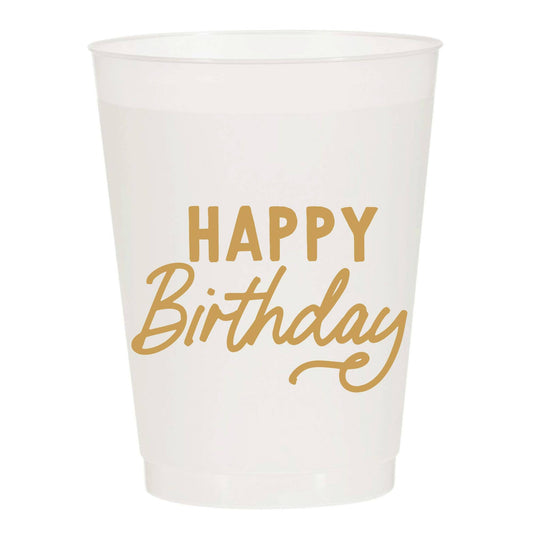 Happy Birthday Reusable Cups - Set of 10 Cups - Oh My Darling Party Co-Faire #Fringe_Backdrop#