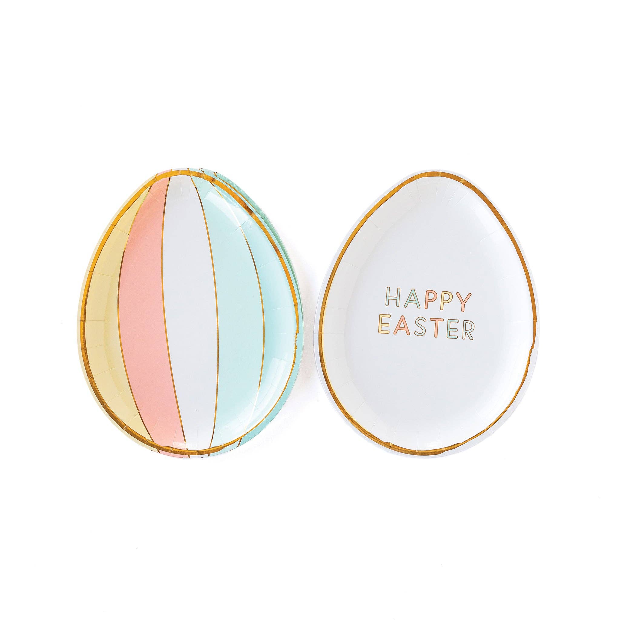 Happy Easter Egg Shaped Paper Plates - Oh My Darling Party Co-Faire #Fringe_Backdrop#