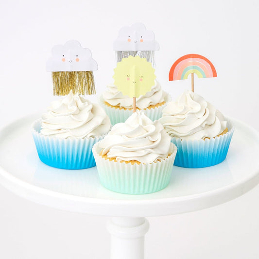 Happy Weather Cupcake Kit - Oh My Darling Party Co-baby showercupcake kitcupcake kits #Fringe_Backdrop#