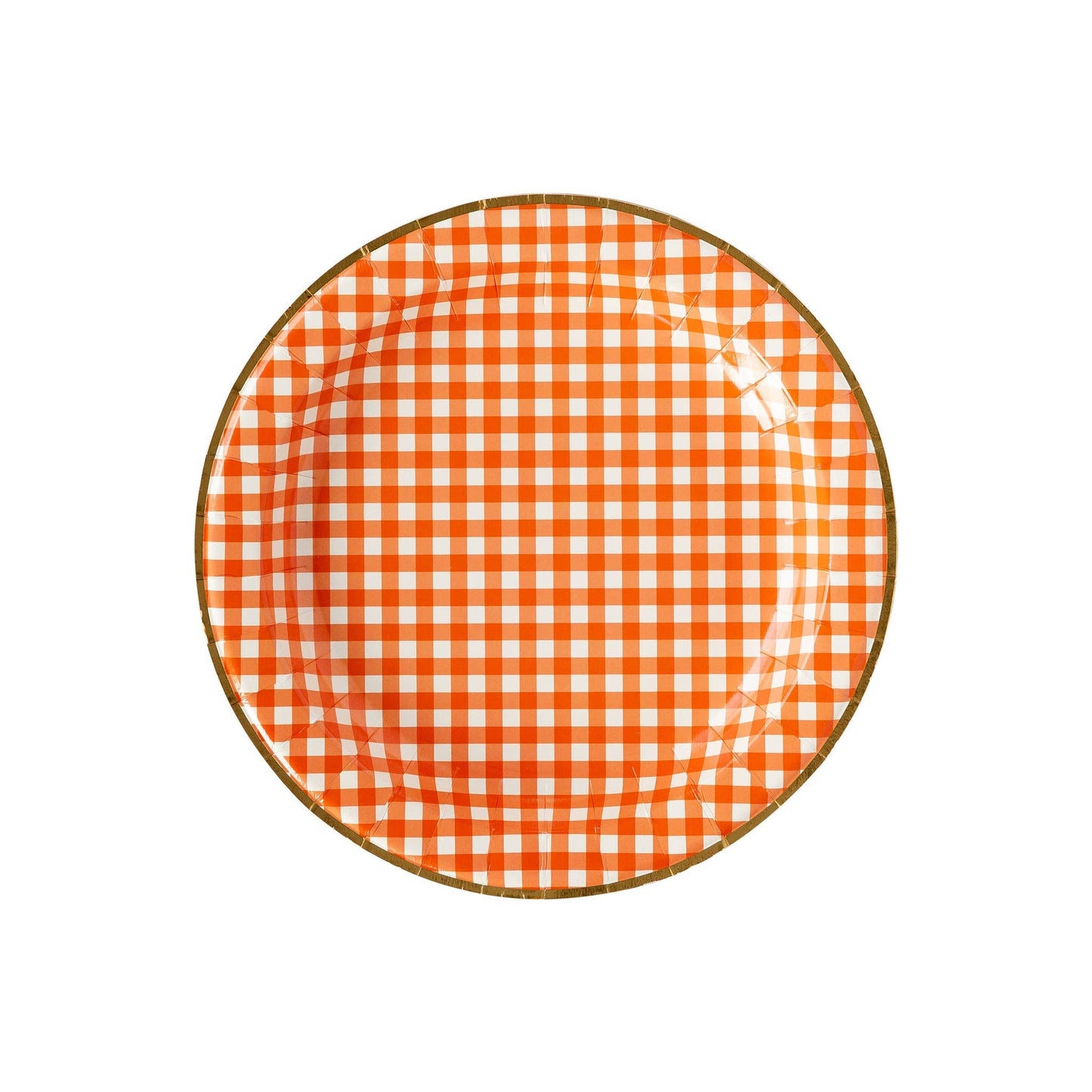 Harvest Orange Gingham Check 11" Plate - Oh My Darling Party Co-Fairehalloweensale #Fringe_Backdrop#