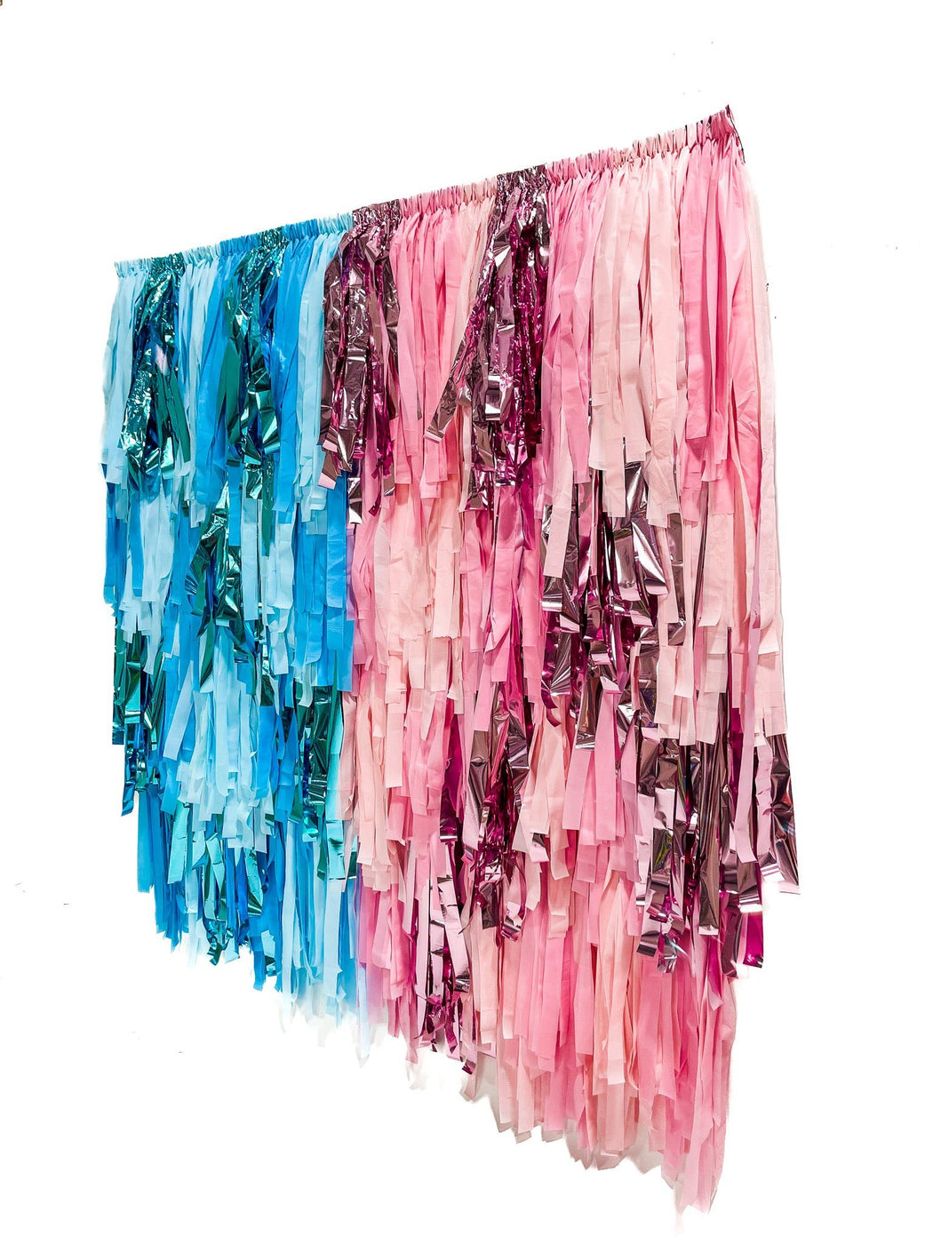 Here For The Sex Fringe Backdrop - Oh My Darling Party Co-babybaby bluebaby pink #Fringe_Backdrop#
