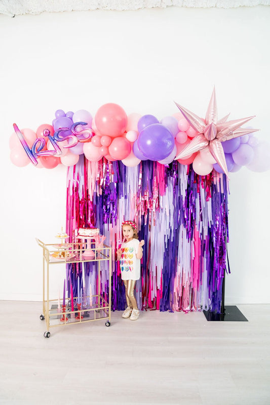 Iris & Lilac Fringe Backdrop - Oh My Darling Party Co-baby showerbirthday decorationsbridal #Fringe_Backdrop#