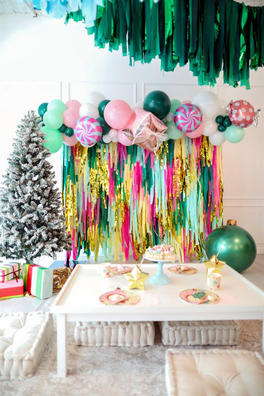 Joy To The World Backdrop - Oh My Darling Party Co-buttercupcandy pinkchristmas #Fringe_Backdrop#