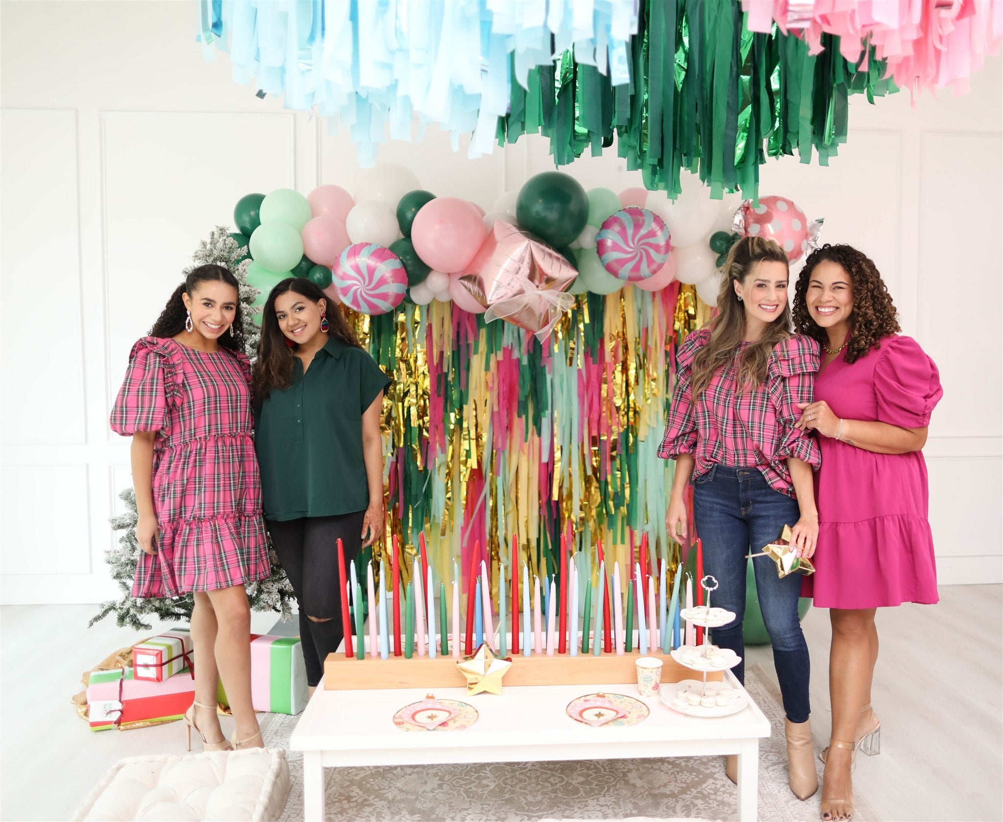 Joy To The World Backdrop - Oh My Darling Party Co-buttercupcandy pinkchristmas #Fringe_Backdrop#