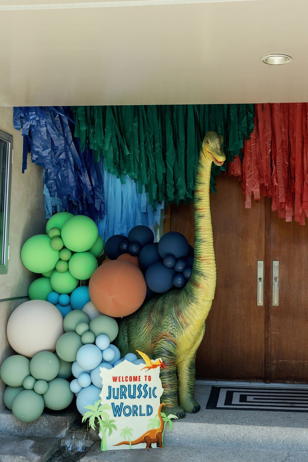 Jurassic World Aerial Swags - Oh My Darling Party Co-defaultdinoDino Party #Fringe_Backdrop#
