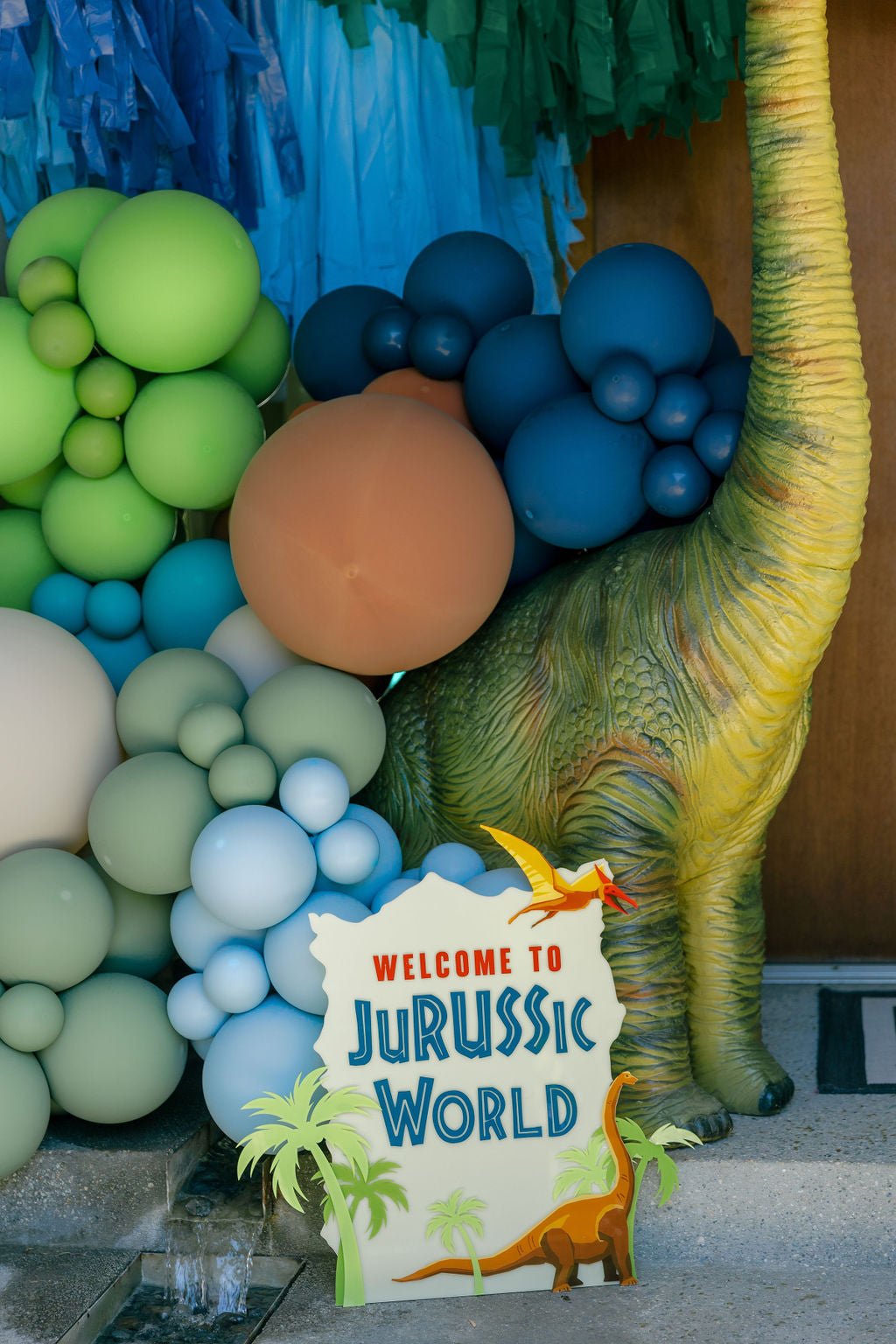 Jurassic World Aerial Swags - Oh My Darling Party Co-defaultdinoDino Party #Fringe_Backdrop#