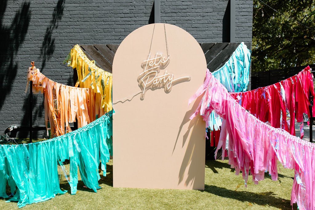 Let's Party Overhead Swag - Oh My Darling Party Co-overhea #Fringe_Backdrop#