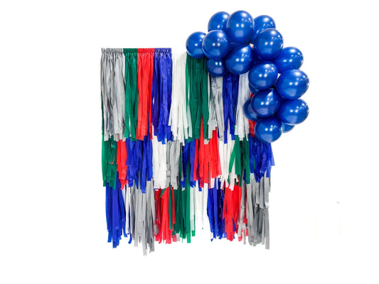 Let's Play Ball Backdrop - Oh My Darling Party Co-BLUE BACKDROPBLUE BACKDROPSboy party #Fringe_Backdrop#