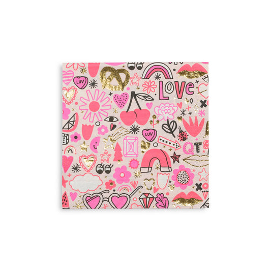 Love Notes Large Napkins - Oh My Darling Party Co-cocktail napkinscolorful napkinsFaire #Fringe_Backdrop#