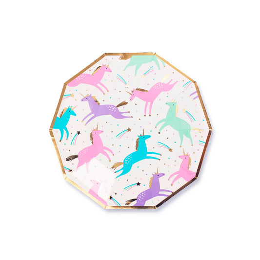 Magical Unicorn Small Plates - 8 Pk. - Oh My Darling Party Co-Faire #Fringe_Backdrop#