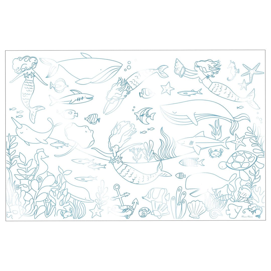 Mermaids Coloring Posters - Oh My Darling Party Co-215425coloring postermermaid #Fringe_Backdrop#