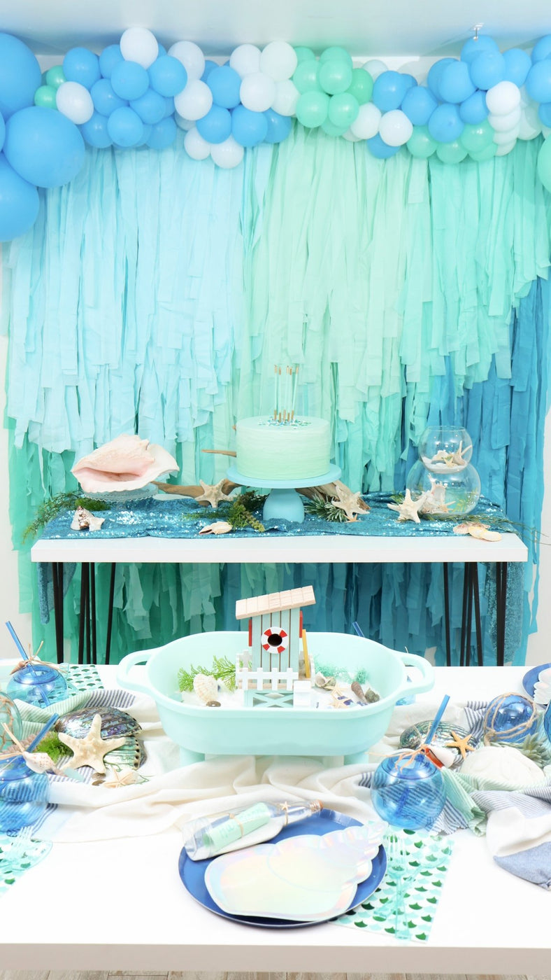 Motion Of The Ocean Backdrop - Oh My Darling Party Co-BermudaBLUE BACKDROPhanukkah #Fringe_Backdrop#