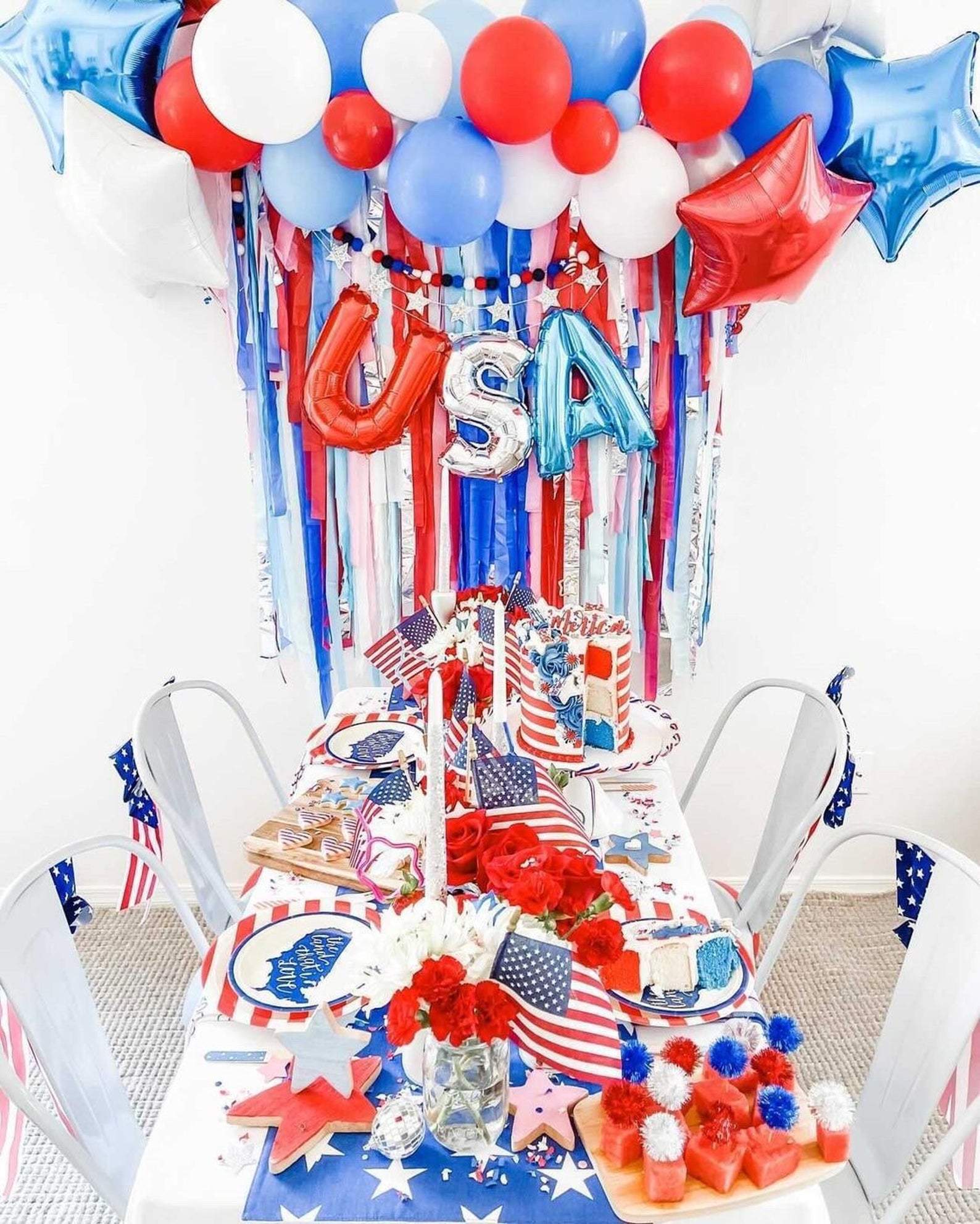 Party In The USA Fringe Backdrop - Oh My Darling Party Co-bermudaboy partybubblegum #Fringe_Backdrop#