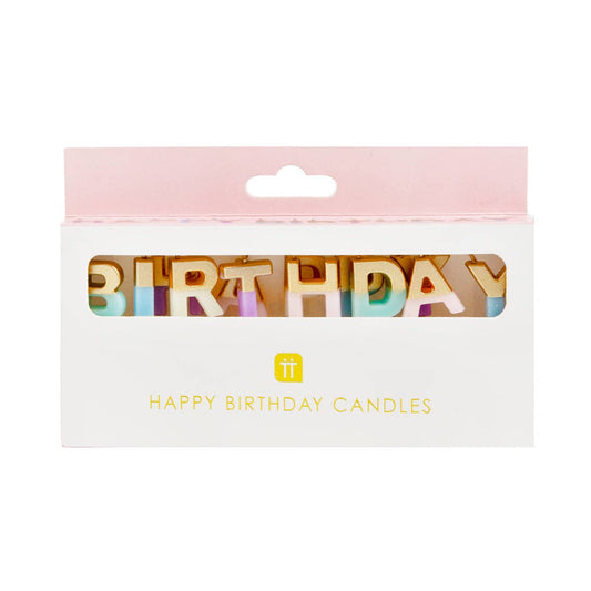 Pastel Color Happy Birthday Candles - Oh My Darling Party Co-Faire #Fringe_Backdrop#