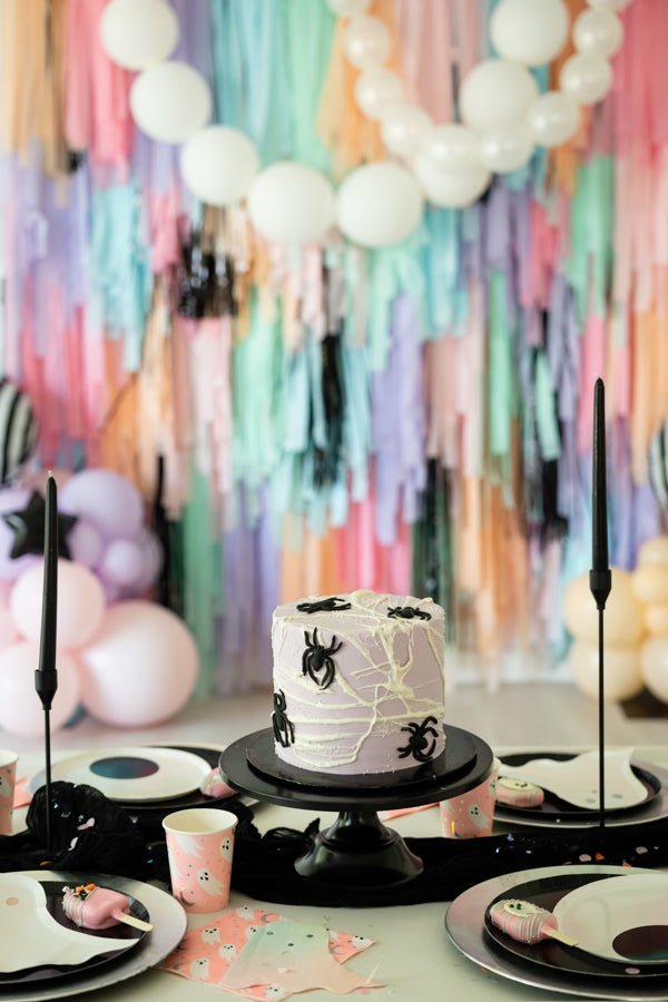 Pastel Halloween Backdrop - Oh My Darling Party Co-blackblack backdropsBLUE BACKDROP #Fringe_Backdrop#