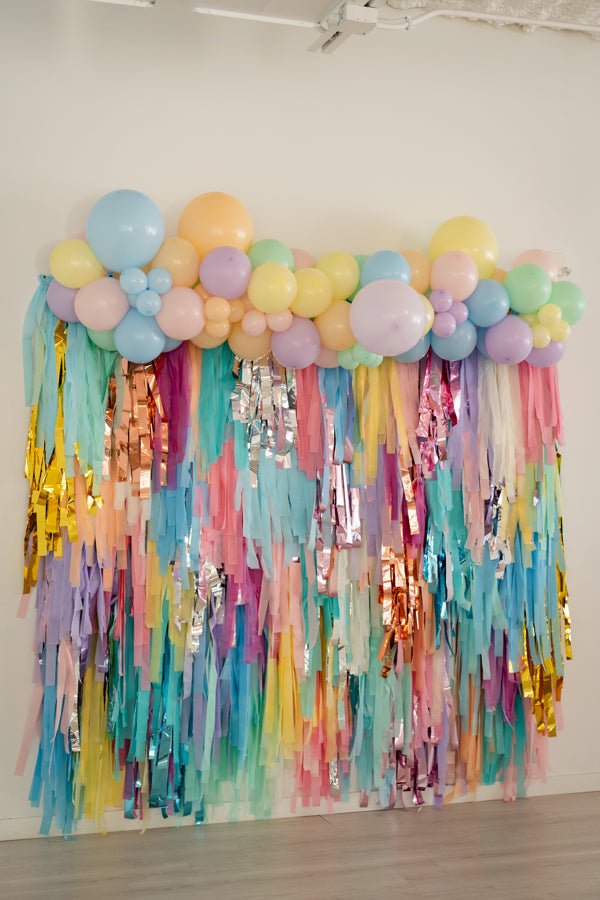 Pastel Rainbow Backdrop - Oh My Darling Party Co-blushbubblegumbuttercup #Fringe_Backdrop#