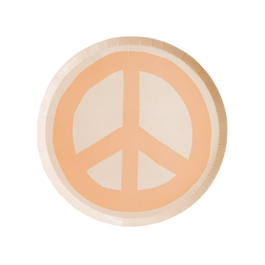 Peace & Love Peace Dessert Plates - 8 Pk. - Oh My Darling Party Co-Faire #Fringe_Backdrop#
