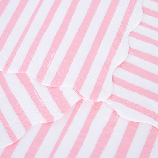 Pink Stripe Large Napkins - Oh My Darling Party Co-birthday decorationsbirthday girlBirthday Party #Fringe_Backdrop#