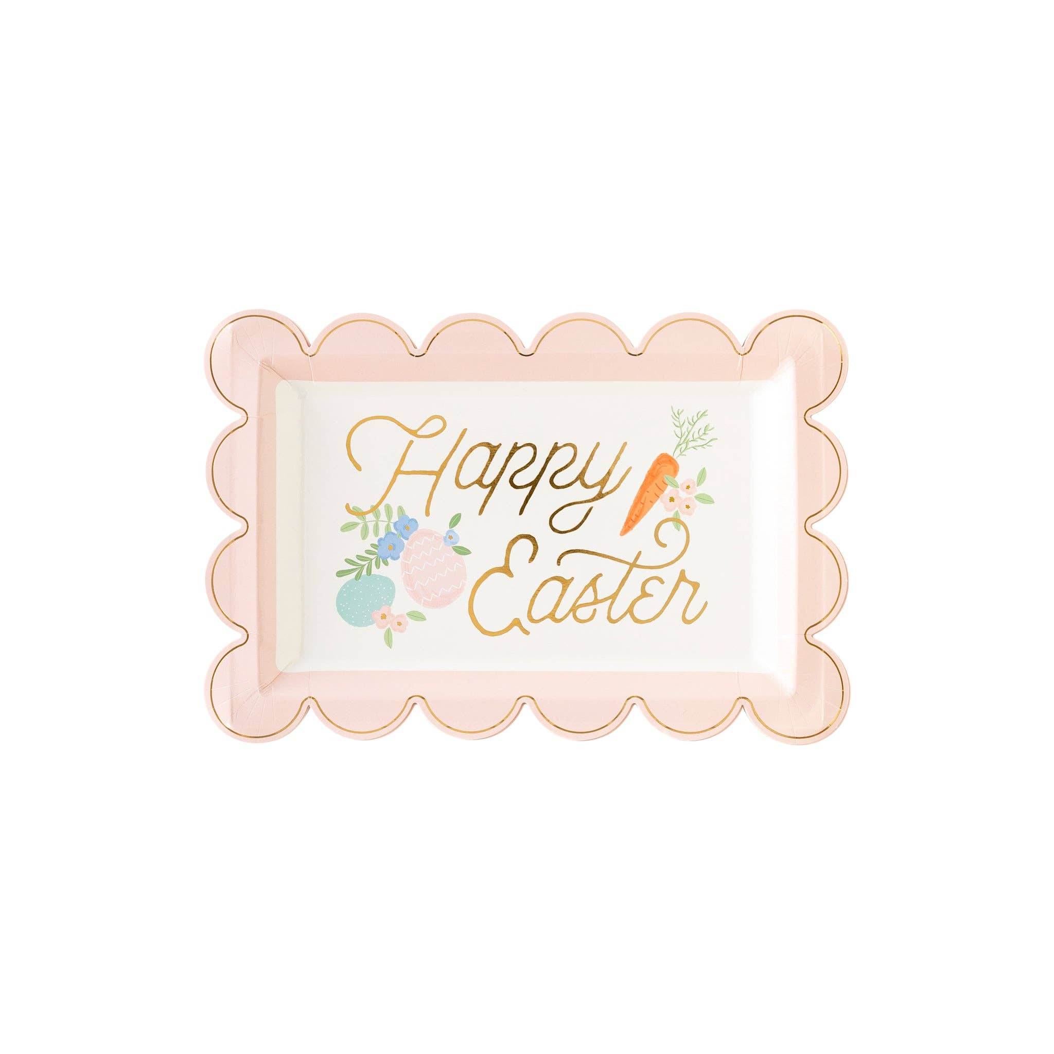 PLTS358P - Easter Scallop Shaped Plate - Oh My Darling Party Co-Faire #Fringe_Backdrop#