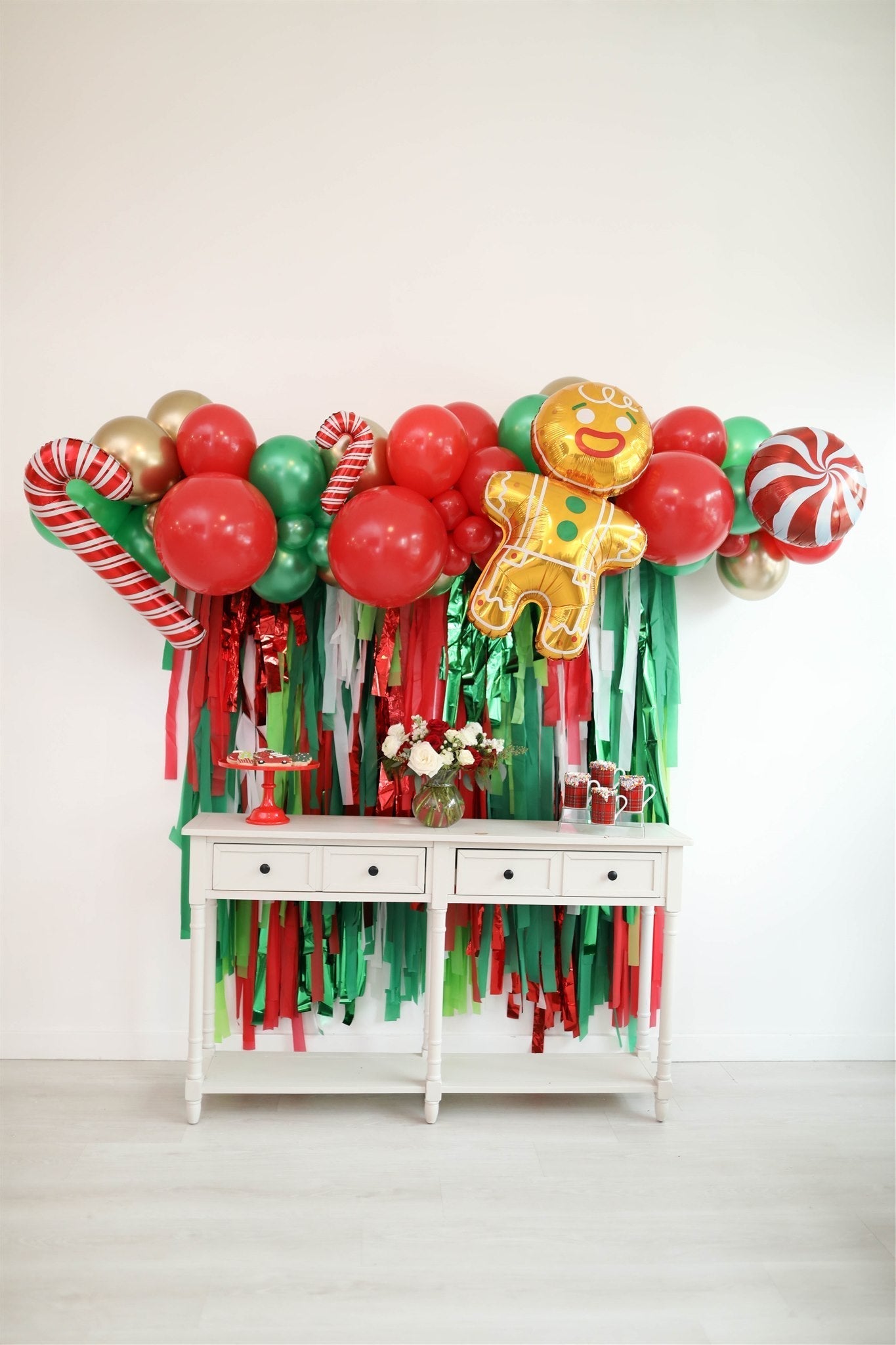 Ready To Ship: Elfin' Around Backdrop - Oh My Darling Party Co-balloon archchristmaschristmas 22 #Fringe_Backdrop#