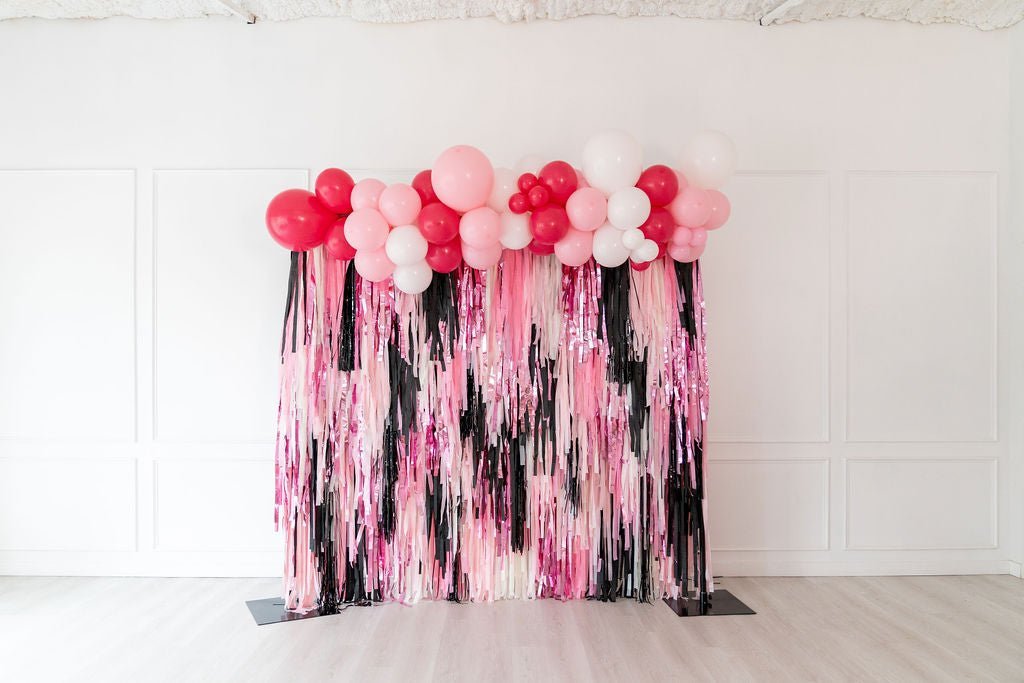 Ready To Ship: Poodle Party Backdrop - Oh My Darling Party Co-30th birthday60th birthdaybaby pink #Fringe_Backdrop#