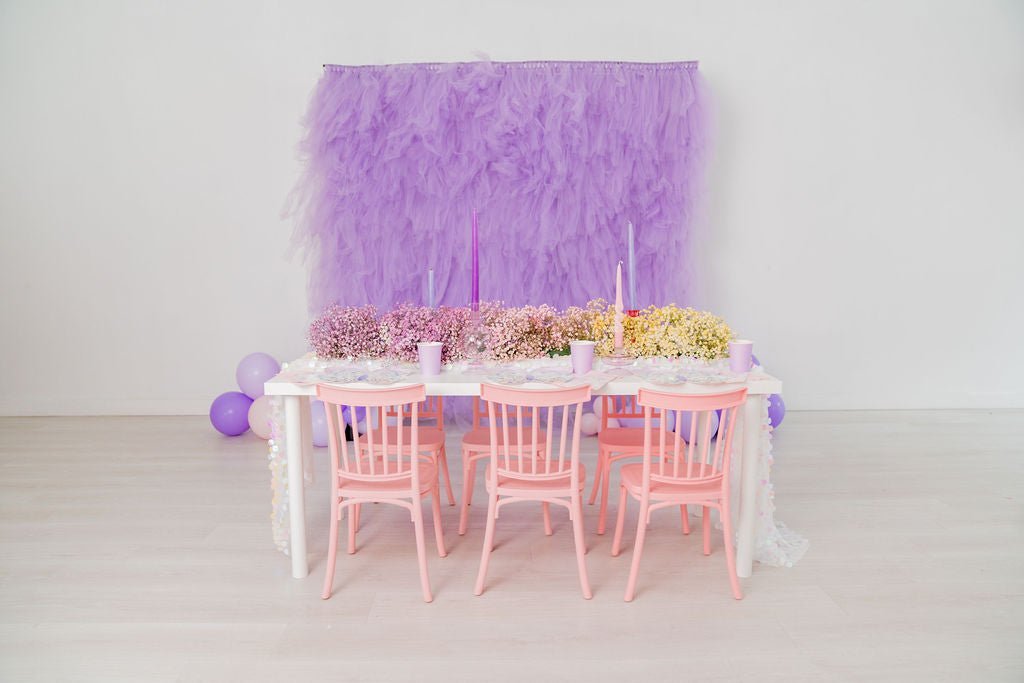Ready To Ship: Tulle Backdrop: Lavender - Oh My Darling Party Co-1st birthdaybridalbridal party #Fringe_Backdrop#
