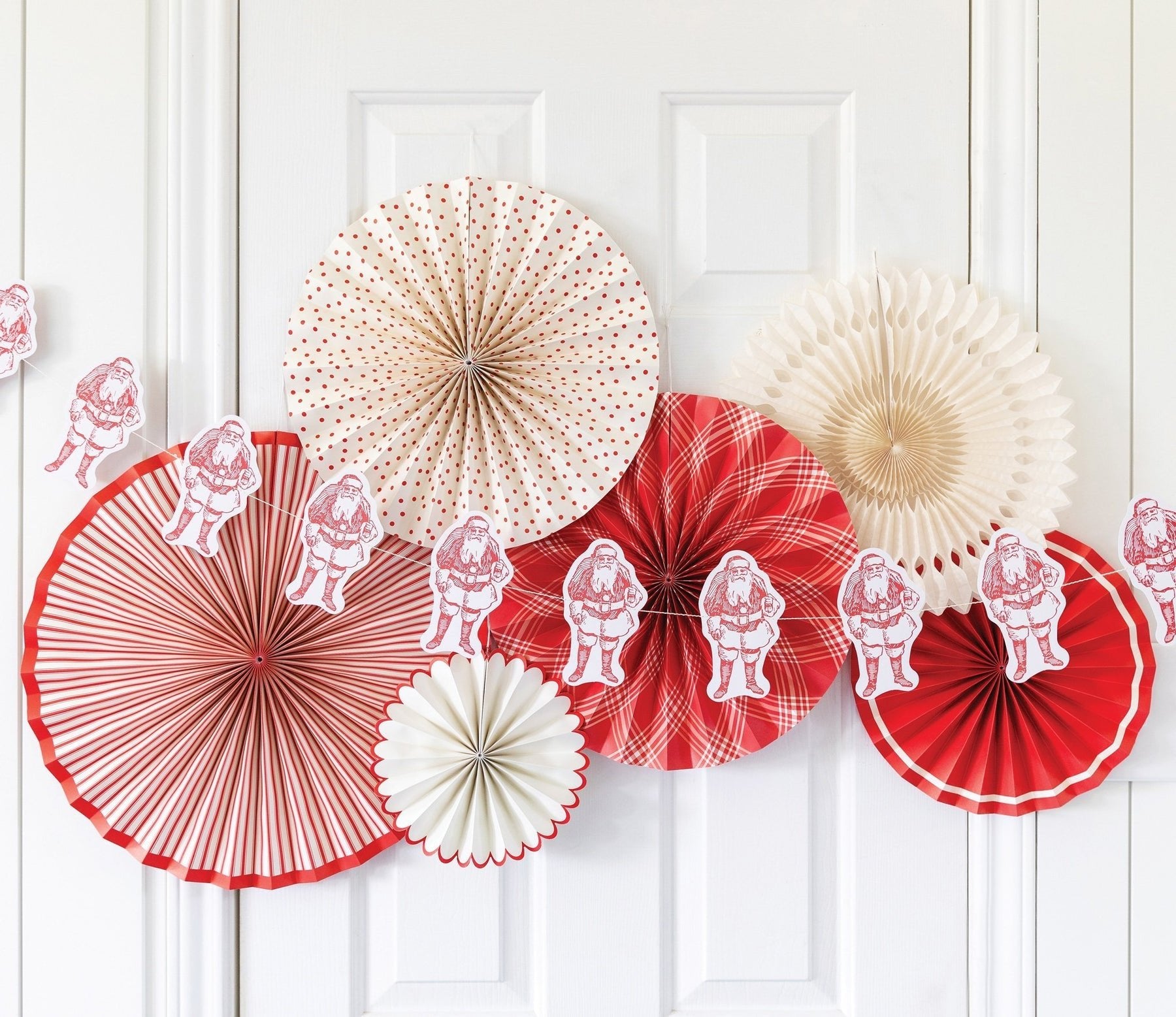 Red and White Believe Party Fans (set of 6) - Oh My Darling Party Co-BelievechristmasChristmas Party #Fringe_Backdrop#