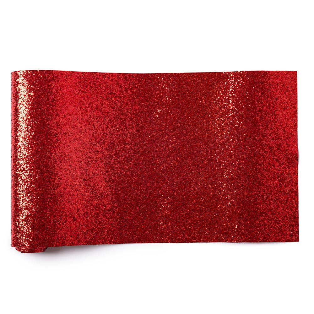 Red Metallic Glitter Table Runner - Oh My Darling Party Co-1st rodeobutterflychristmas #Fringe_Backdrop#