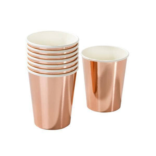 Rose Gold Party Cups - 8 Pack - Oh My Darling Party Co-Faire #Fringe_Backdrop#