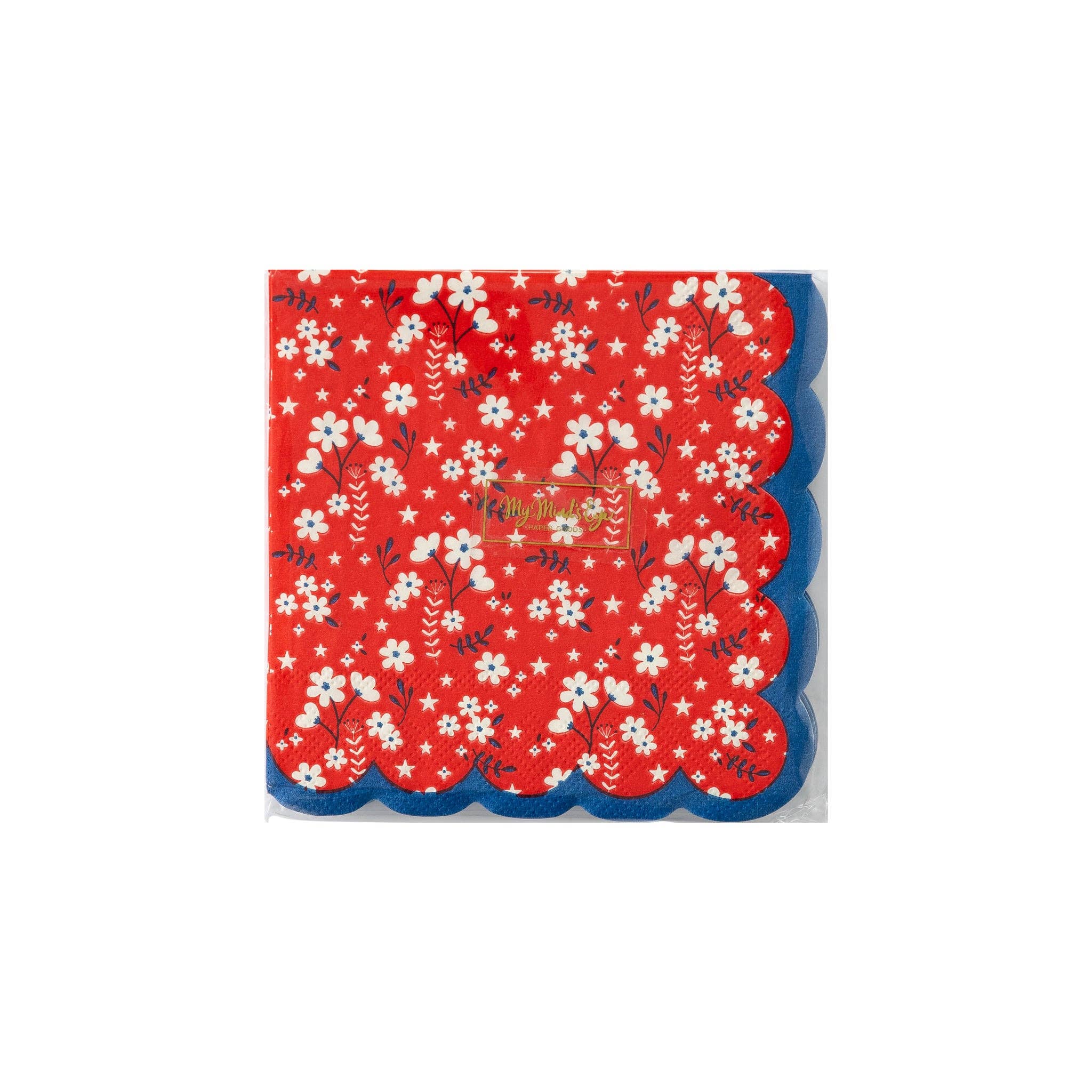 SSP934 - Americana Floral Cocktail Napkin - Oh My Darling Party Co-Faire #Fringe_Backdrop#