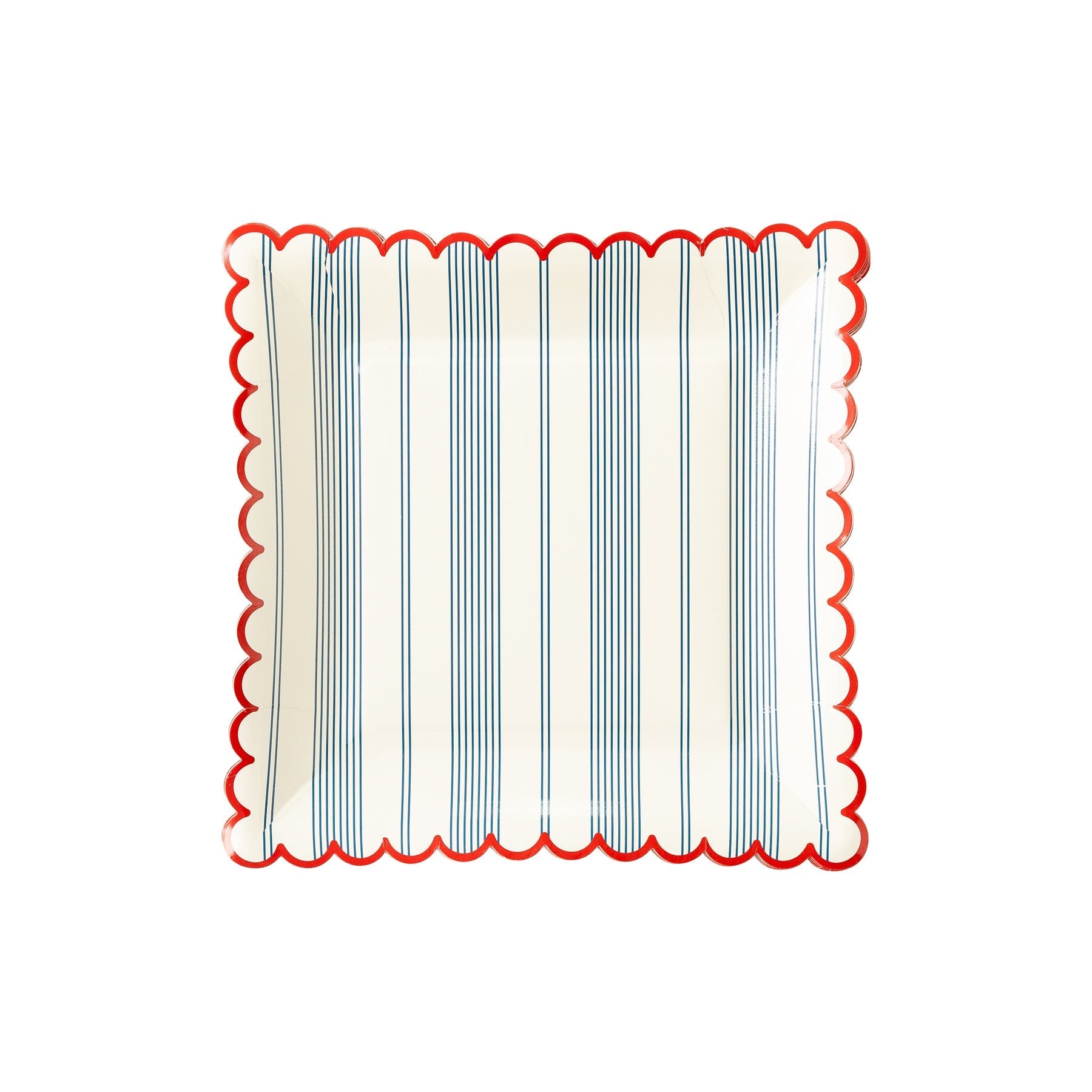 Striped Scallop Plates - Oh My Darling Party Co-4th july4th of Julyamerica #Fringe_Backdrop#