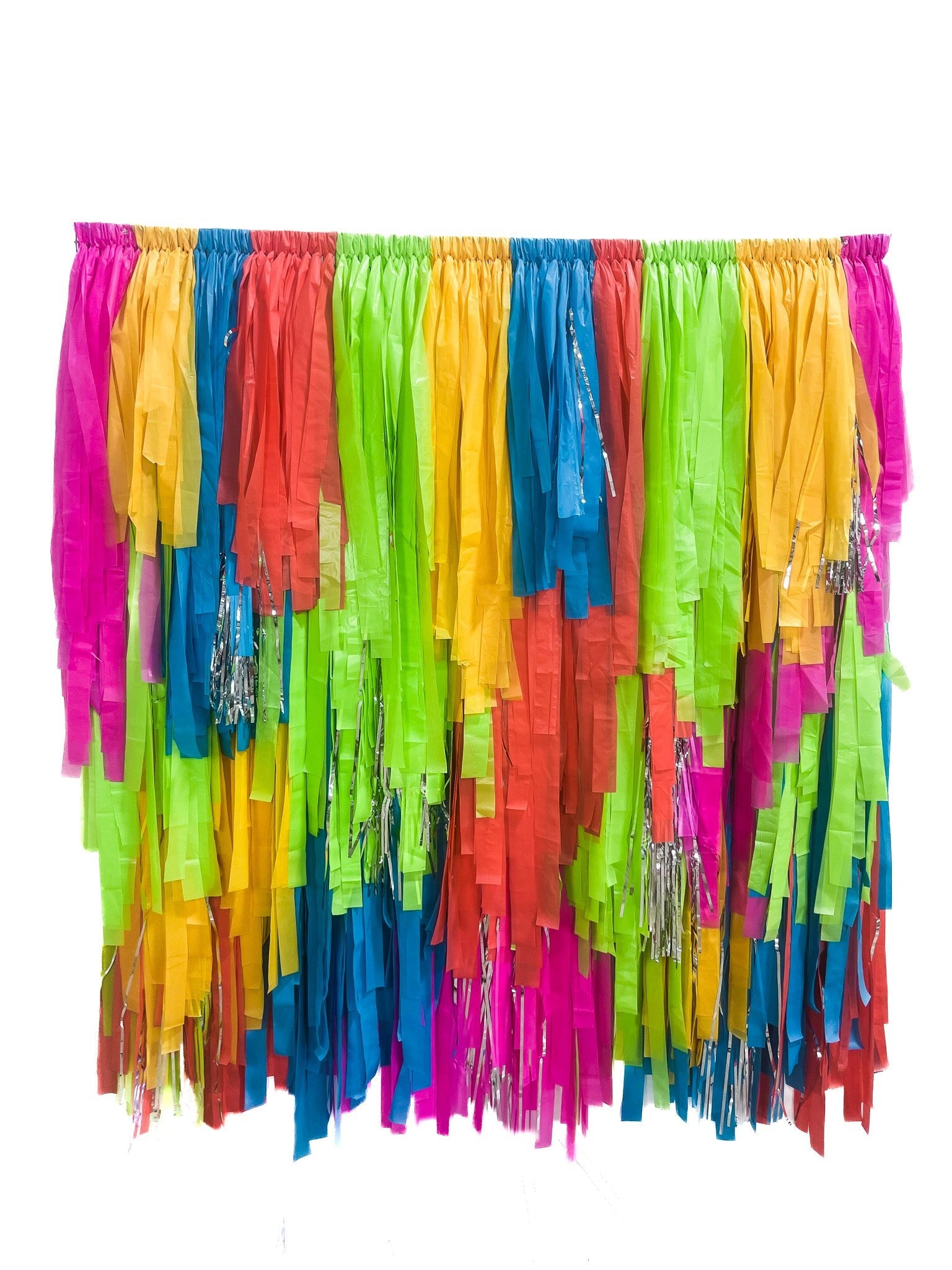 Summer Daze Backdrop - Oh My Darling Party Co-BLUE BACKDROPcandy pinkcolorful #Fringe_Backdrop#