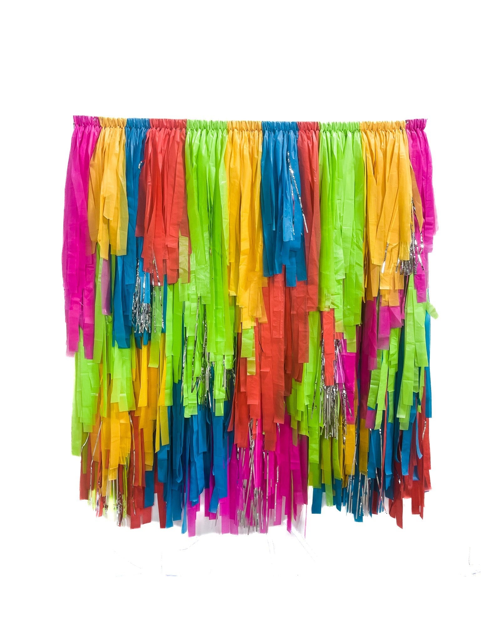 Summer Daze Backdrop - Oh My Darling Party Co-BLUE BACKDROPcandy pinkcolorful #Fringe_Backdrop#