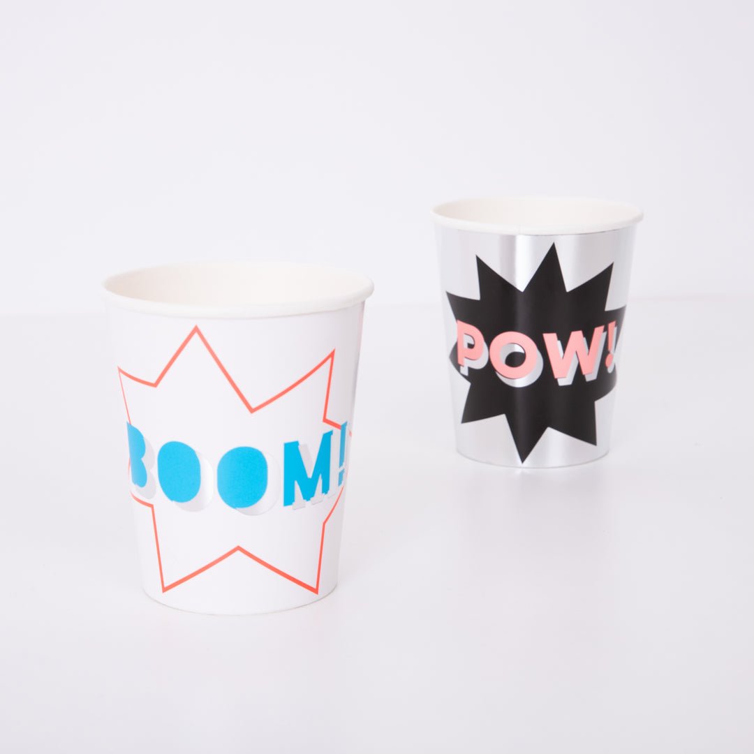Superhero Cups - Oh My Darling Party Co-birthday cupscupsparty cups #Fringe_Backdrop#