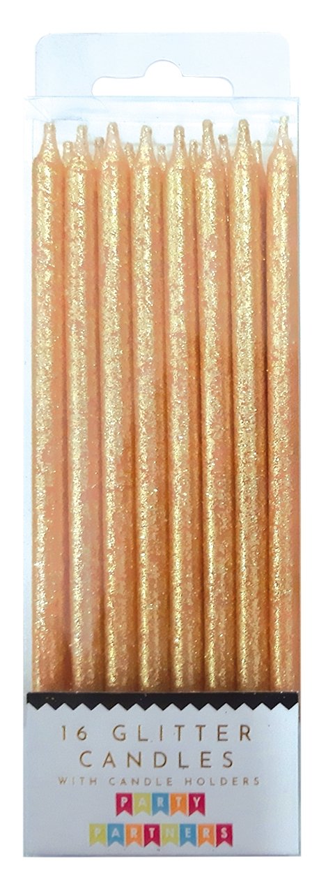 Tall Solid Gold Glitter 16 Candles Set - Oh My Darling Party Co-Faire #Fringe_Backdrop#
