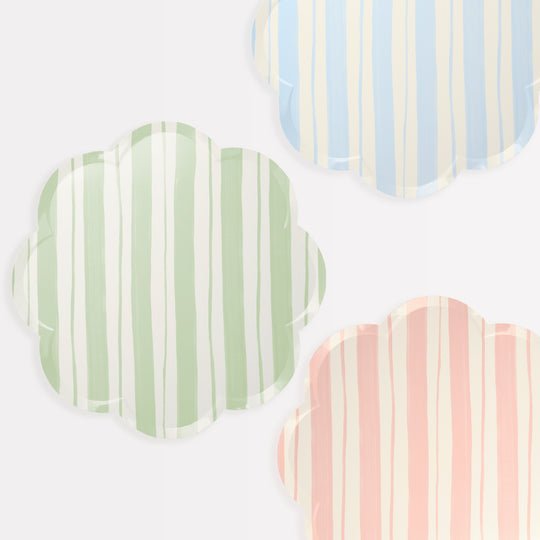 Ticking Stripe Dinner Plates - Oh My Darling Party Co-brunch plateseastereaster party #Fringe_Backdrop#