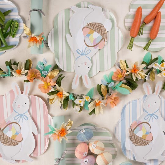 Ticking Stripe Dinner Plates - Oh My Darling Party Co-brunch plateseastereaster party #Fringe_Backdrop#