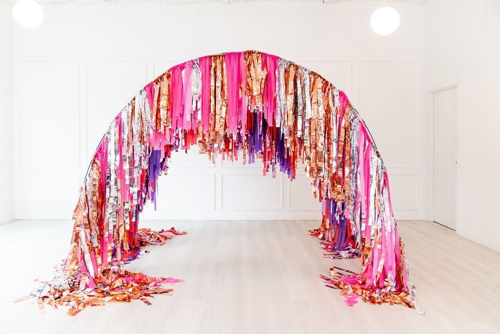 Tunnel of Love Aerial Installation - Oh My Darling Party Co-aerialarchbachelorette party #Fringe_Backdrop#
