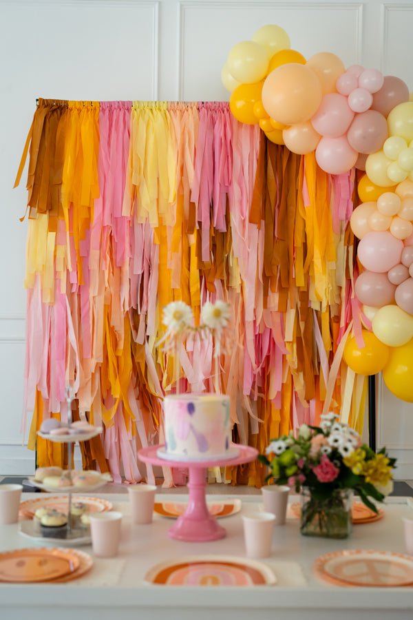 Two Groovy Backdrop - Oh My Darling Party Co-best sellersblushBROWN BACKDROP #Fringe_Backdrop#