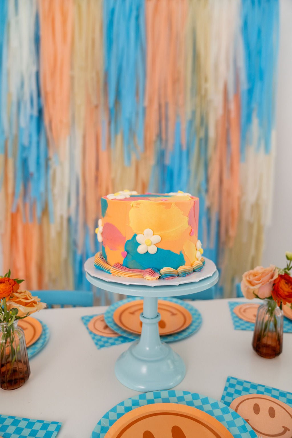 Wackadoo I'm Two Backdrop - Oh My Darling Party Co-babybaby bluebaby shower #Fringe_Backdrop#